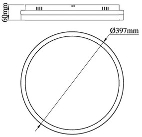 Globo 67179D - DELLA LED mennyezeti lámpa 40W, 230V, átm. 39,7 cm