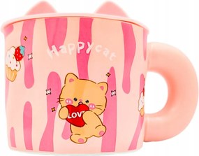 Bögre Ajándék Porcelán Szett Macskával Kávé Tea Kerámia 400ml