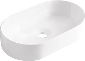 Aquauno Mosdókagyló Asztali 51 x 31 cm Kerámia Naia Fehér Ovális
