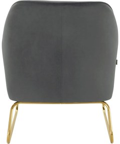 Szürke bársony fotel Joshua - Støraa