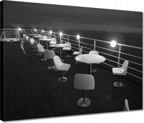 Vászonkép 40x30 Kávézó a tengerparton