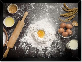 Poszterek keretben 40x30 Felülnézet a tojáslisztre