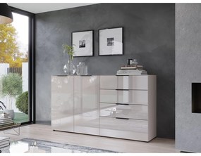 Krémszínű alacsony komód 184x102 cm Oakland – Germania