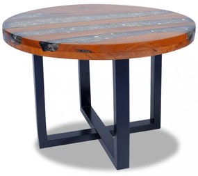 60 cm gyantázott tíkfa dohányzóasztal