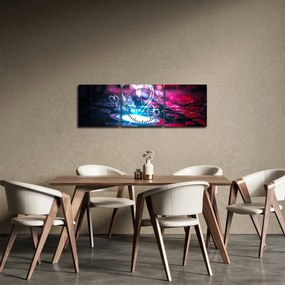 Ragyogó szív képe (órával) (90x30 cm)