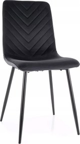 Daren Velvet szék fém váz fekete szövet fekete bársony bluvel 19