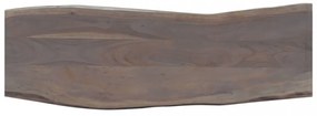 szürke tömör akácfa és fém tálalóasztal 115 x 35 x 76 cm