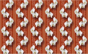 Flizelin fotótapéta Fehér orchideák arany háttérrel Elegancia 254x184 +ragasztó