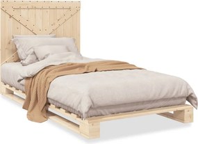 vidaXL tömör fenyőfa ágykeret fejtámlával 100 x 200 cm