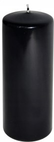 Elegáns dekoratív gyertya klasszikus lakk fekete 5,8x15 cm