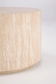 Novula kerek dohányzóasztal 60 cm - travertin