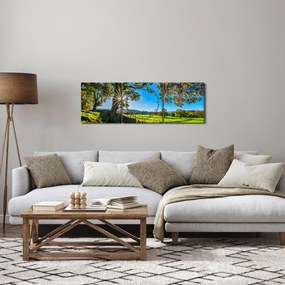 Kép - mező, kilátás (órával) (90x30 cm)