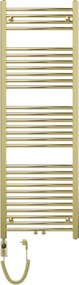 Mexen Ares, elektromos fűtőelem 1500x500 mm + fűtőrúd 600 W, arany fényes, W102-1500-500-2600-50