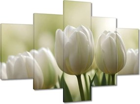 Vászonkép 100x70 Fehér tulipánok