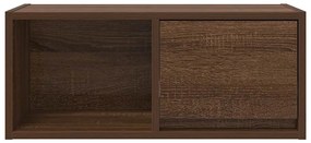 2 db barna tölgy színű szerelt fa TV-szekrény 60x31x25,5 cm