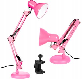 Iskolai asztali lámpa Éjjeli LED-hez E27 Állítható Rózsaszín
