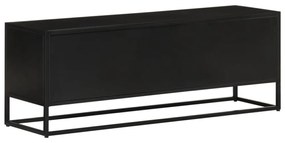 tömör mangófa és vas TV-szekrény 110 x 30 x 40 cm