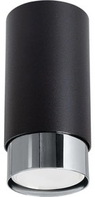 Sollux SL.1408 - Spotlámpa NERO 1xGU10/10W/230V 12,5 cm fekete/fényezett króm