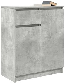 betonszürke szerelt fa tálalószekrény fiókos 71x35x84 cm