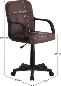 Irodai fotel, barna, AYLA NEW