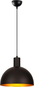 Sivani MR-306 fekete-arany fém függőlámpa, Ø30 cm