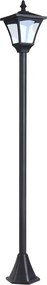 Outsunny Napelemes kerti lámpa, LED, 30 lumen, napelemes, talajra szerelhető tüske, 120 cm, fekete