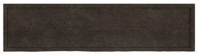 sötétbarna kezelt tömör tölgyfa asztallap 200x50x(2-4) cm
