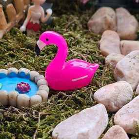 Tündérkert lila mini flamingó