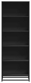fekete szerelt fa könyvszekrény 60 x 35 x 170,5 cm