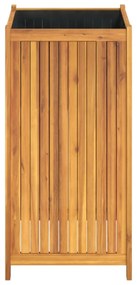 tömör akácfa kerti virágtartó béléssel 50 x 50 x 100 cm