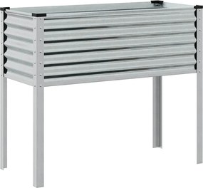 vidaXL horganyzott acél kerti virágláda 100 x 45 x 90 cm