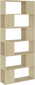 vidaXL sonoma tölgy színű térelválasztó könyvszekrény 80 x 24 x 186 cm