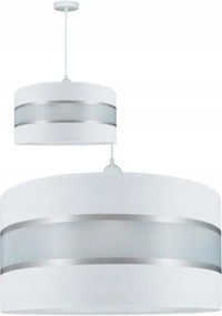 Függőlámpa 90cm Lámpabúra Fehér-ezüst Modern Nappali Hálószoba Elegáns