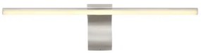 Globo 41925N Fali könnyű fém nikkel matt, akril fehér, IP44, szélesség x magasság: 608x80 mm, Mélység: 150 mm, LED 10W 230V, 1020lm forrás, 620lm kimenet, 4000K
