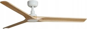 Faro Heywood L mennyezeti ventilátor fehér/világos fa, DC motor, 3 lapát
