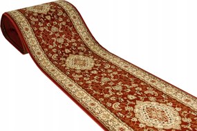 Futószőnyeg Szőnyeg 150 cm széles Klasszikus Bordó Dísz Rose Krém