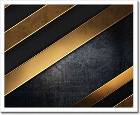 Poszter fehér keretben 50x40 Arany csíkos