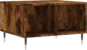 vidaXL füstös tölgy színű fatermék dohányzóasztal 60x50x36,5 cm