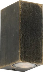 Modern fali lámpa antik arany 2-lámpás IP44 - Baleno