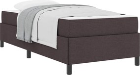 vidaXL Boxrugós ágy Sötét Barna 80 x 200 cm szövet
