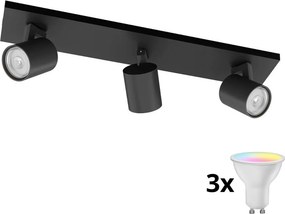 Philips - LED RGBW dimmelhető spotlámpa RUNNER 3xGU10/6,5W/230V fekete
