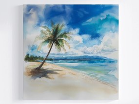 Poszter Tájkép Trópusi Tengerpart Pálmafák Óceán 40x40