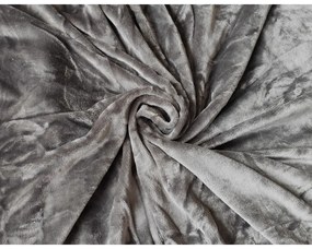 Szürke kétszemélyes mikroplüss lepedő, 180 x 200 cm - My House
