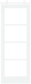 Csúszóajtó Fehér 73.5 x 198.5 cm Fa és fém