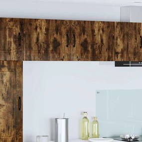 Fali konyhaszekrény 2 pcs Füstölt tölgy 50 x 31 x 40 cm Faanyag