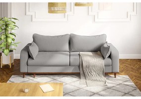 Világosszürke kordbársony kanapé 220 cm Beata – Ropez