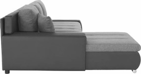 Sarokülőgarnitúra, szürke, TRAMP