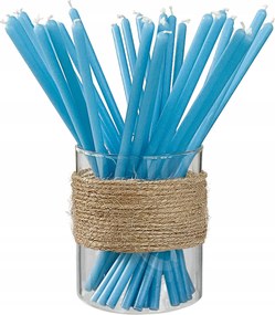 GyertyĂĄk kĂ©k rituĂĄlis dĂszgyertya hosszĂș paraffin 20cm 20db