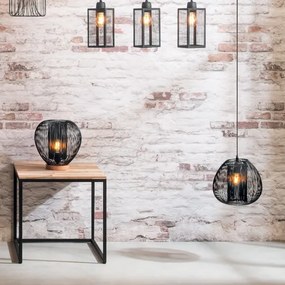 Atmosphera - Csillár zsinóron NODA 1xE27/40W/230V fekete