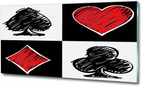 Fotótapéta üveg falra Kártya színek 100x70